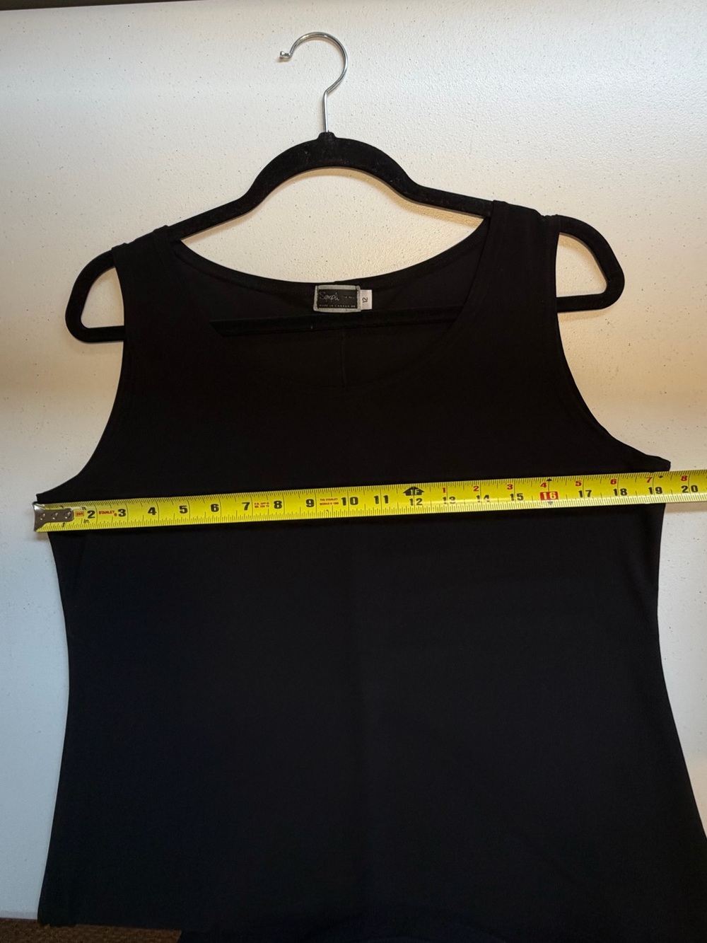 Sympli Black Mini Tank Dress Tunic Slinky Stretchy Sleeveless Minimalist Size 12 - Picture 8 of 8